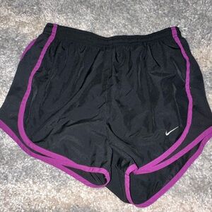 Nike Dri-FIT Black and Purple Shorts